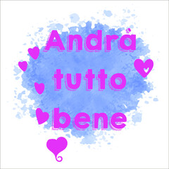 vector drawing - lettering of the phrase 