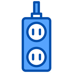 Plug blue style icon