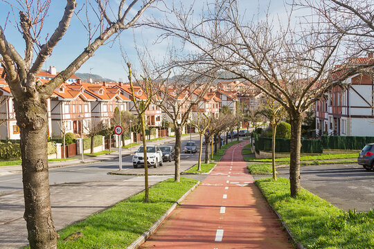 Sondika village in Vizcaya province, Spain