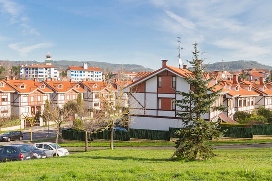 Sondika village in Vizcaya province, Spain