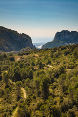 mountains landscape and coast view, Spain