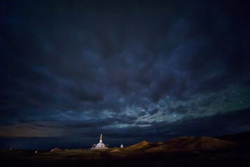 Energy Center Shambhala near the Hamarin Khid Monastery in the Gobi Desert