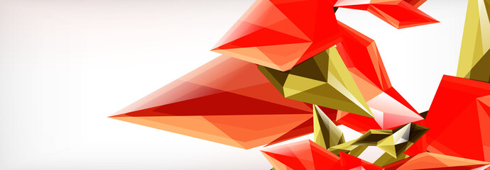 Vector 3d triangles and pyramids abstract background for business or technology presentations, internet posters or web brochure covers