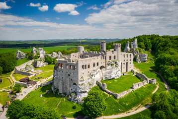 Ruins of Ogrodzieniec Castle in the south-central region of Poland.
