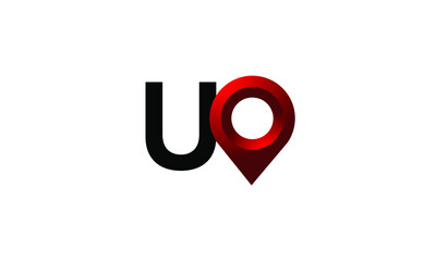 Letter U Place Location Poin Modern Logo