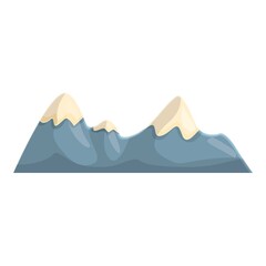 Fototapeta na wymiar Mountains icon. Cartoon of Mountains vector icon for web design isolated on white background