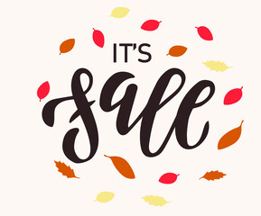 Hello Fall. Brush hand lettering. Inspiring quote. Motivating modern calligraphy. Can be used for photo overlays, posters, holiday clothes, cards and more.