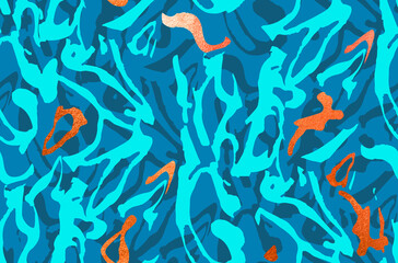 Naklejka premium Abstract Stripe Animal Pattern Seamless Design Trendy Fashion Colors Unique Concept Perfect for Fabric Print or Wrapping Paper Print