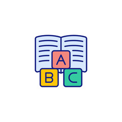 Primary School icon in vector. Logotype