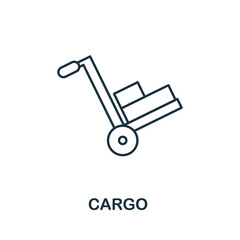 Cargo line icon. Simple outline illustration from e-commerce collection. Creative Cargo icon for web design, templates, infographics and more