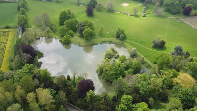 A lake in Chilham in Kent near Canterbury.
