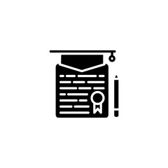Diploma icon in vector. Logotype