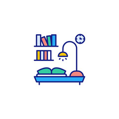 Fototapeta premium Working Place icon in vector. Logotype
