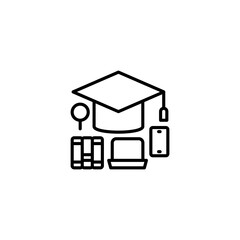 Education icon in vector. Logotype