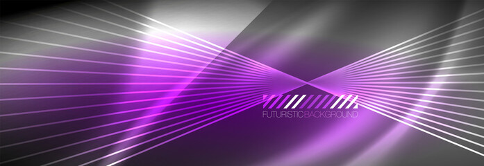 Neon dynamic beams vector abstract wallpaper background. Wallpaper background, design templates for business or technology presentations, internet posters or web brochure covers