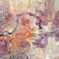 Vector image with imitation of grunge datamoshing texture.