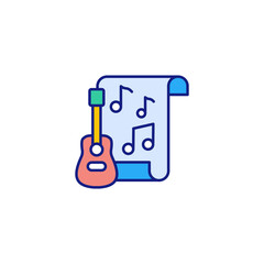 Music icon in vector. Logotype