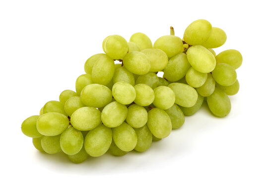 Fresh green grape, isolated on white background. High resolution image.