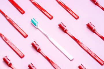 Toothbrush flatlay graphic style