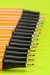 Colorful pen closeup, fineliner pen, stabilo