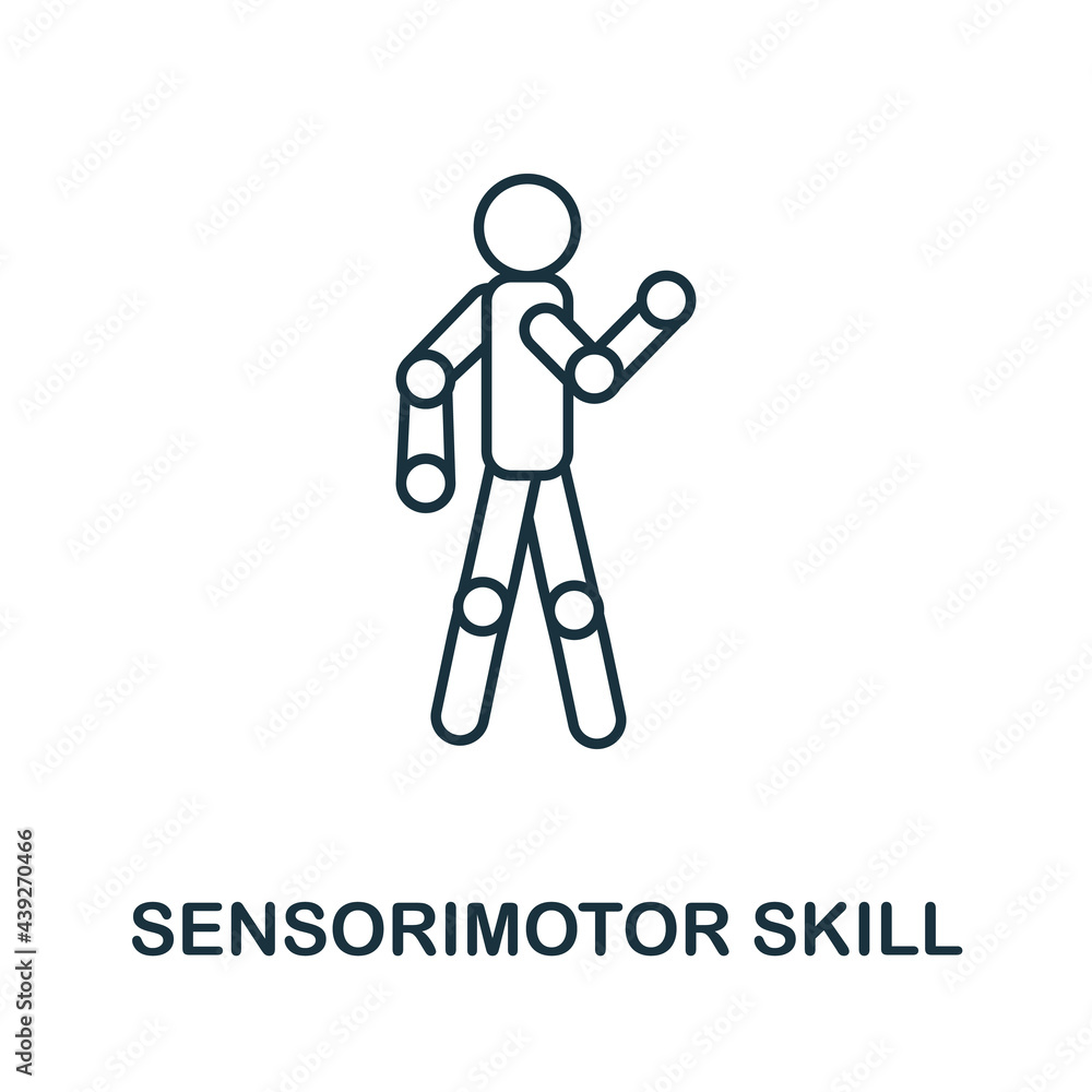 Aufkleber sensorimotor skill line icon. creative outline design from artificial intelligence icons collection.