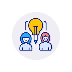 Sharing Ideas icon in vector. Logotype