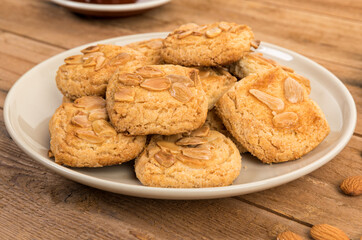 Spanish Almendrados cookies on a plate