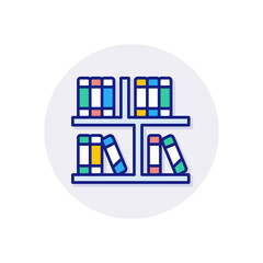 Library icon in vector. Logotype