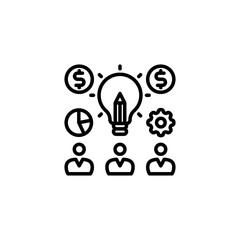 Share Ideas icon in vector. Logotype