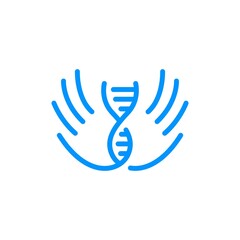hand dna logo vector icon illustration