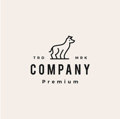 greyhound dog hipster vintage logo vector icon illustration