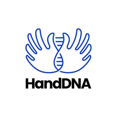 hand dna logo vector icon illustration