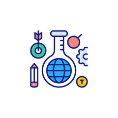 Research icon in vector. Logotype