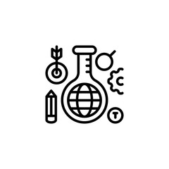 Research icon in vector. Logotype