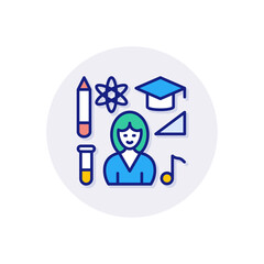 Knowledge is Power icon in vector. Logotype