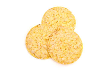Rice cakes, isolated on white background. High resolution image.