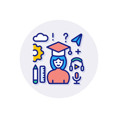 Training icon in vector. Logotype