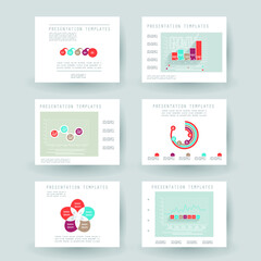 Brochures for business reports, cover layout and infographics