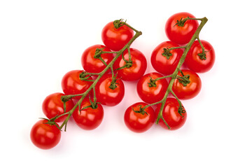Fresh cherry tomatoes, isolated on a white background. High resolution image.