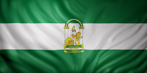 3d Andalucia region flag