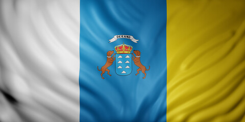 3d Canary islands region flag - 439276246