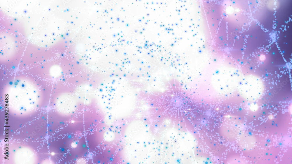 Poster abstract motion of cosmic dust in iridescent neon beams. colored drop in water. colorful abstraction
