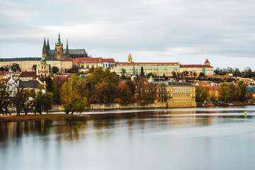 Fototapeta na wymiar Panoramic view of the old town of Prague.