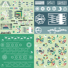Brochures for business reports, cover layout and infographics