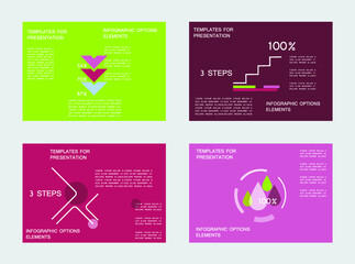 Brochures for business reports, cover layout and infographics