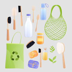 Eco Disposable Goods Collection, vetor