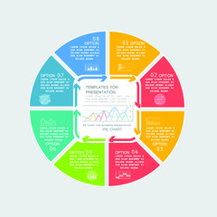 Elements for business data visualization, Modern infographic des
