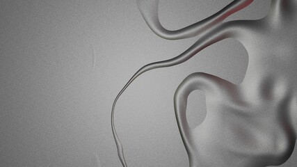 Relief gray metal surface with copy space. 3D rendering background.