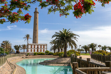 Maspalomas Lighthouse in Gran Canary, Spain