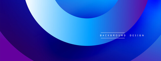 Abstract overlapping lines and circles geometric background with gradient colors